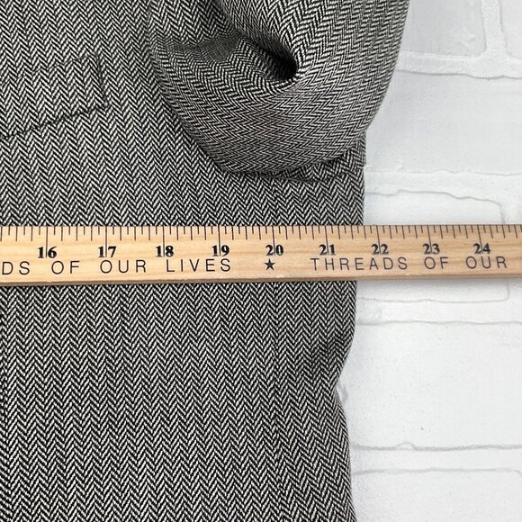 Nautica Blazer Men 40R Black Herringbone Lambswool Stretch Classic CareerJ acket - Picture 9 of 14